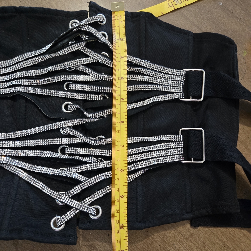 Black Corset with Silver Accents - Picture 8 of 11
